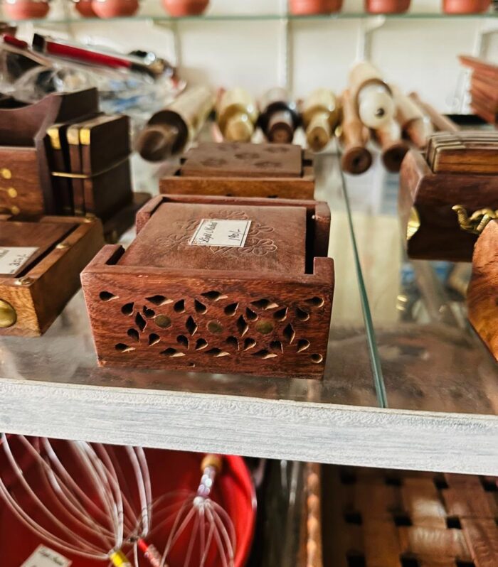 Handcrafted Wooden Koaster Set