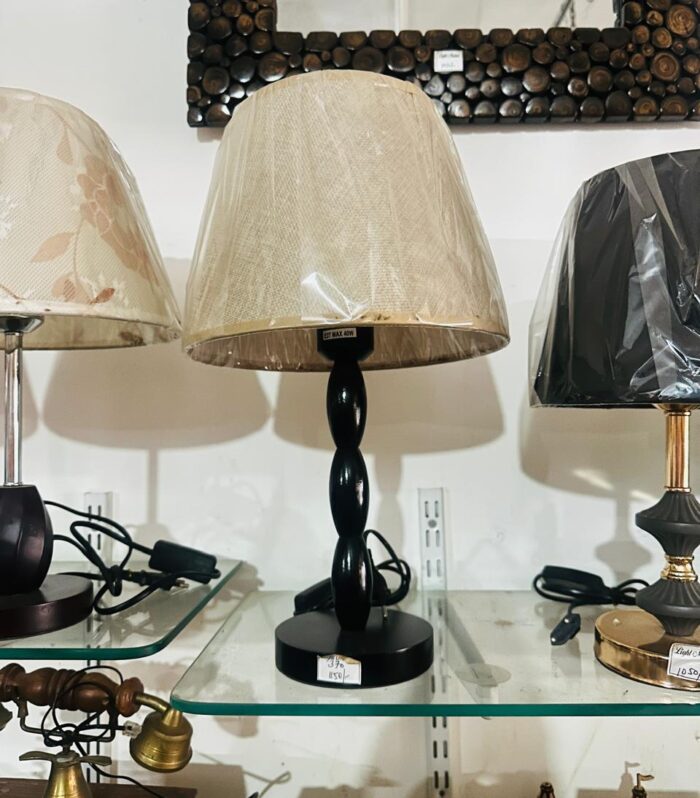 Elegant Decorative Table Lamp with Beige Fabric Shade