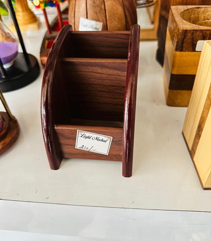 Handcrafted Wooden Pen Stand