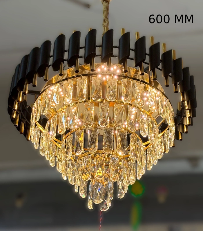 Black Mamba Crystal Chandelier (Modern Black & Gold Finish With 3 Color)