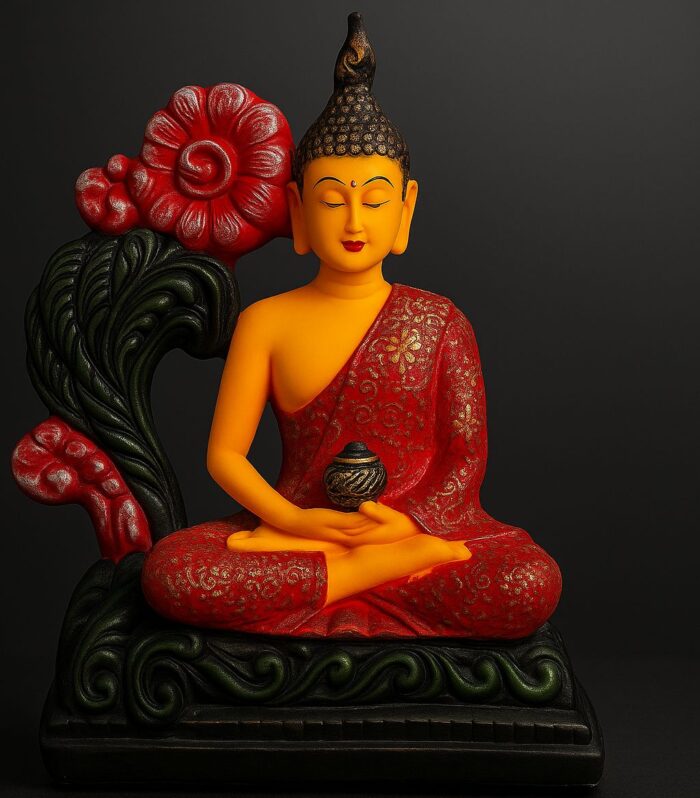Colorful Meditating Buddha Statue