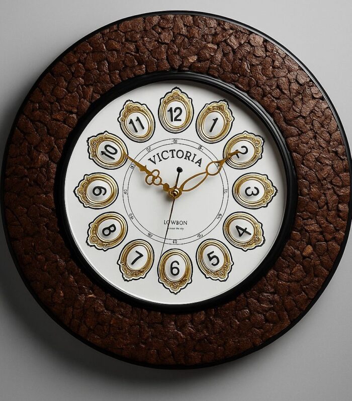 Victoria Round Handcrafted Wooden Wall Clock