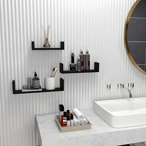 Modern Wall-Mounted MDF Corner Shelf Set – Set of 3